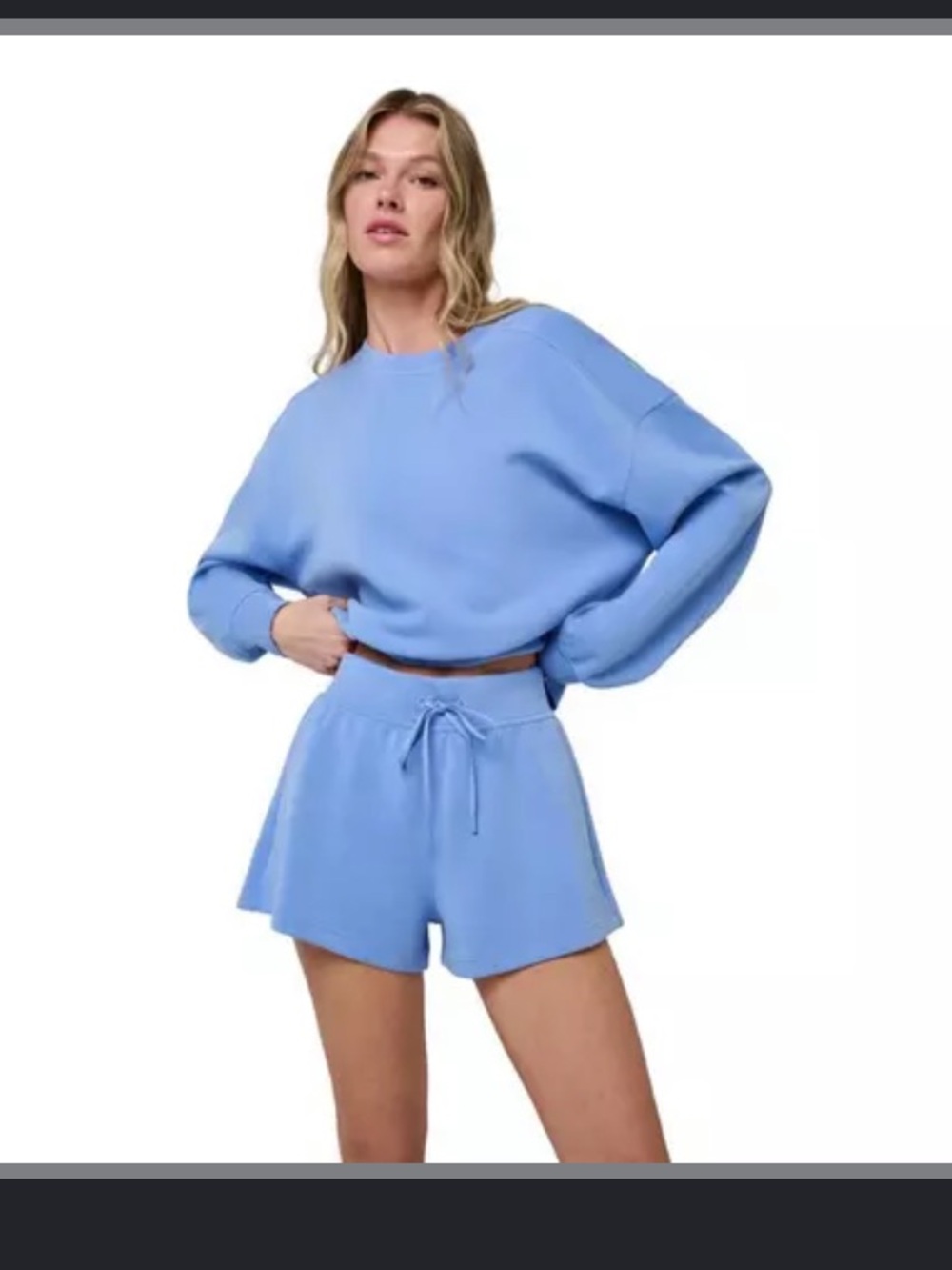 Women's TravisMathew Cloudscape Oversized Crewneck Sweatshirt & Shorts Set